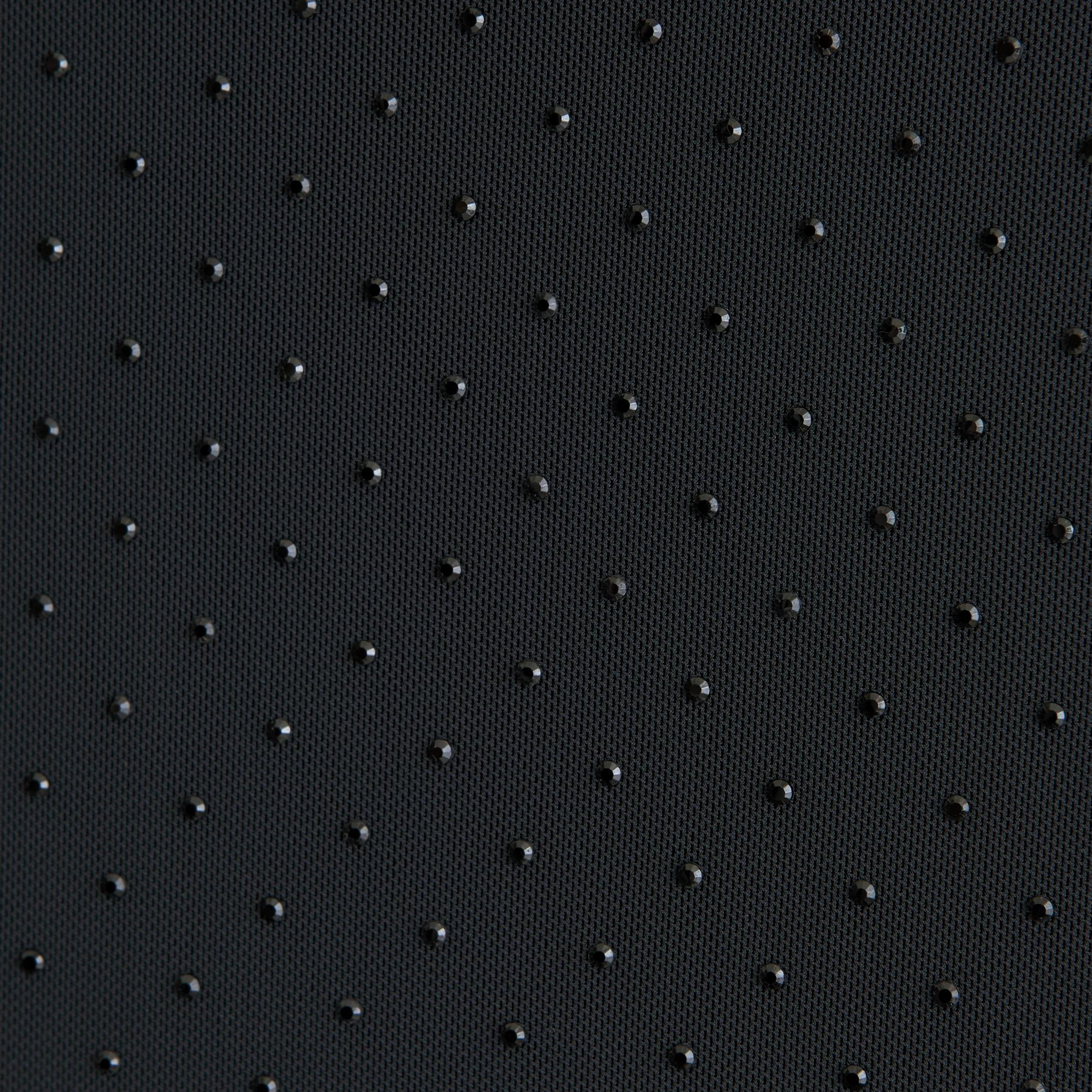 Long-Sleeve Rhinestone Mesh Maxi Dress Product Image
