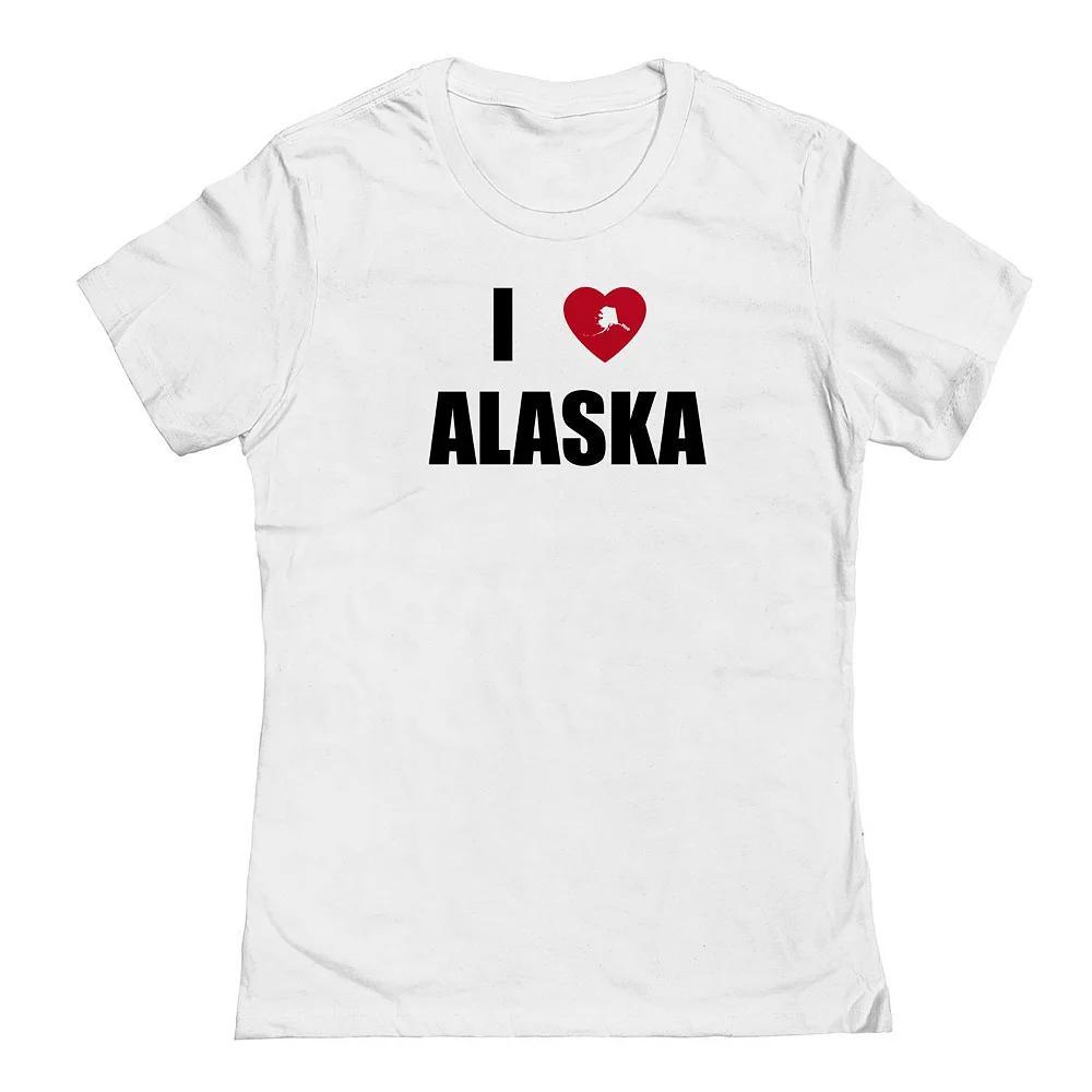 Junior's I Heart Alaska Graphic Tee, Women's, Size: XXL, White Product Image