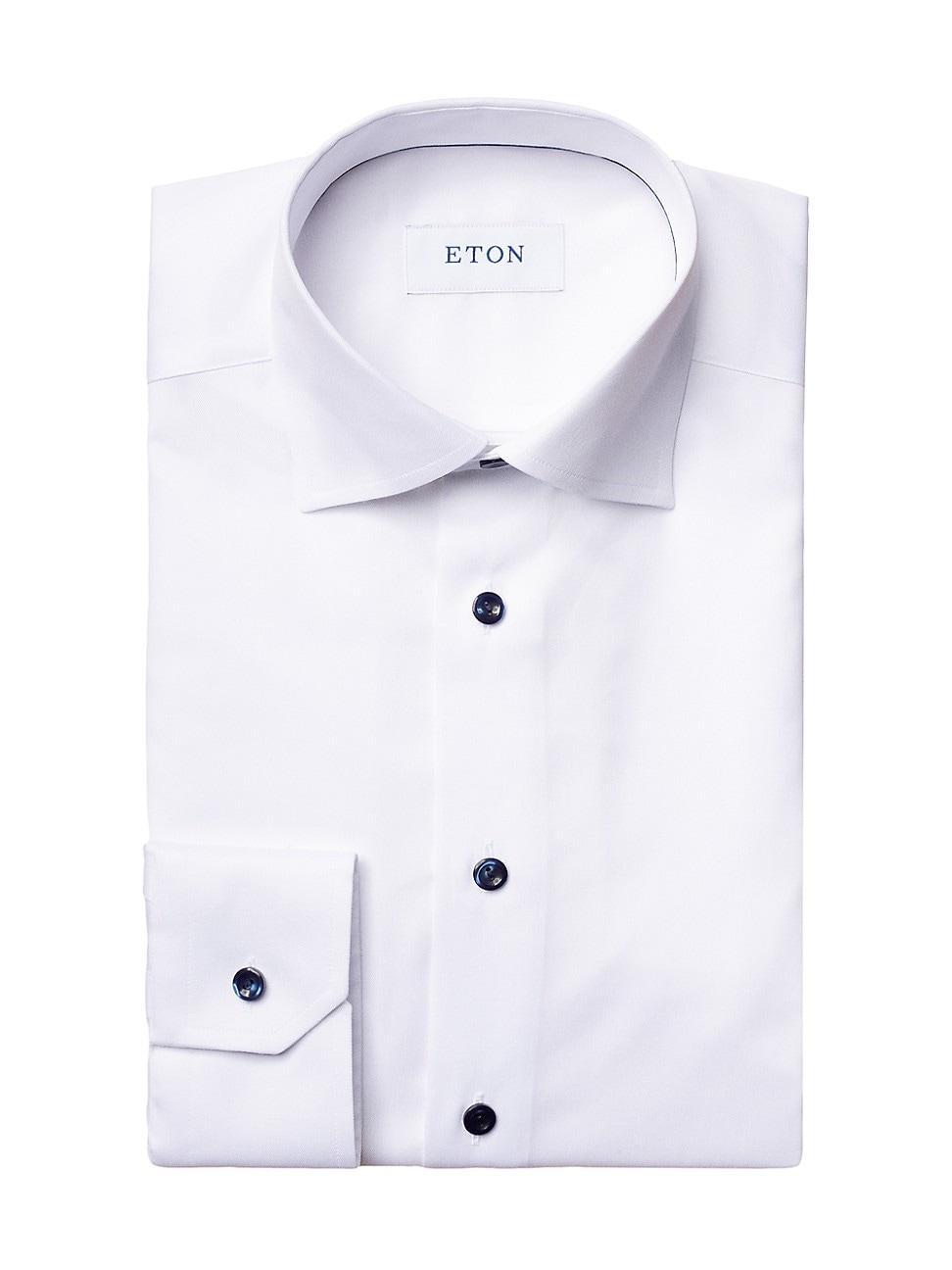 Mens Slim Fit Twill Dress Shirt Product Image