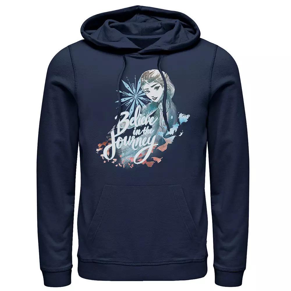 Men's Frozen 2 Elsa Believe In The Journey Pullover Hoodie, Size: Large, Blue Product Image