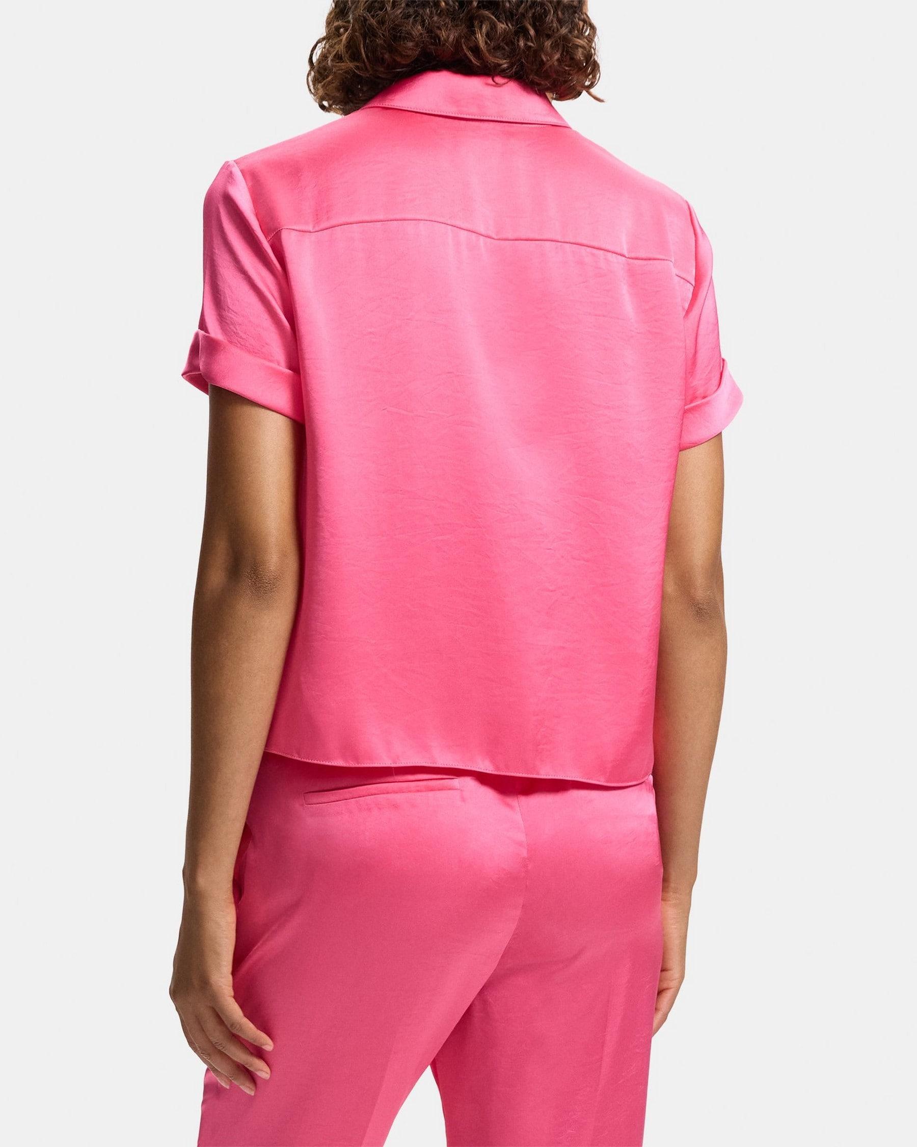 Camp Shirt in Crushed Satin Product Image