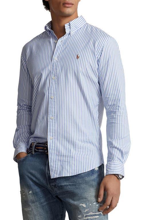 Polo Ralph Lauren Classic Fit Striped Stretch Long Sleeve Woven Shirt Product Image