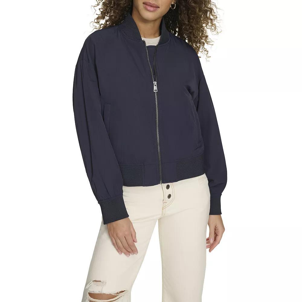 Womens Levis Relaxed Bomber Jacket Blue Product Image