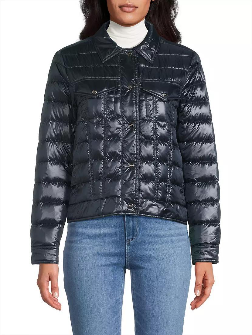 Shiny Nylon Shirt Jacket Product Image