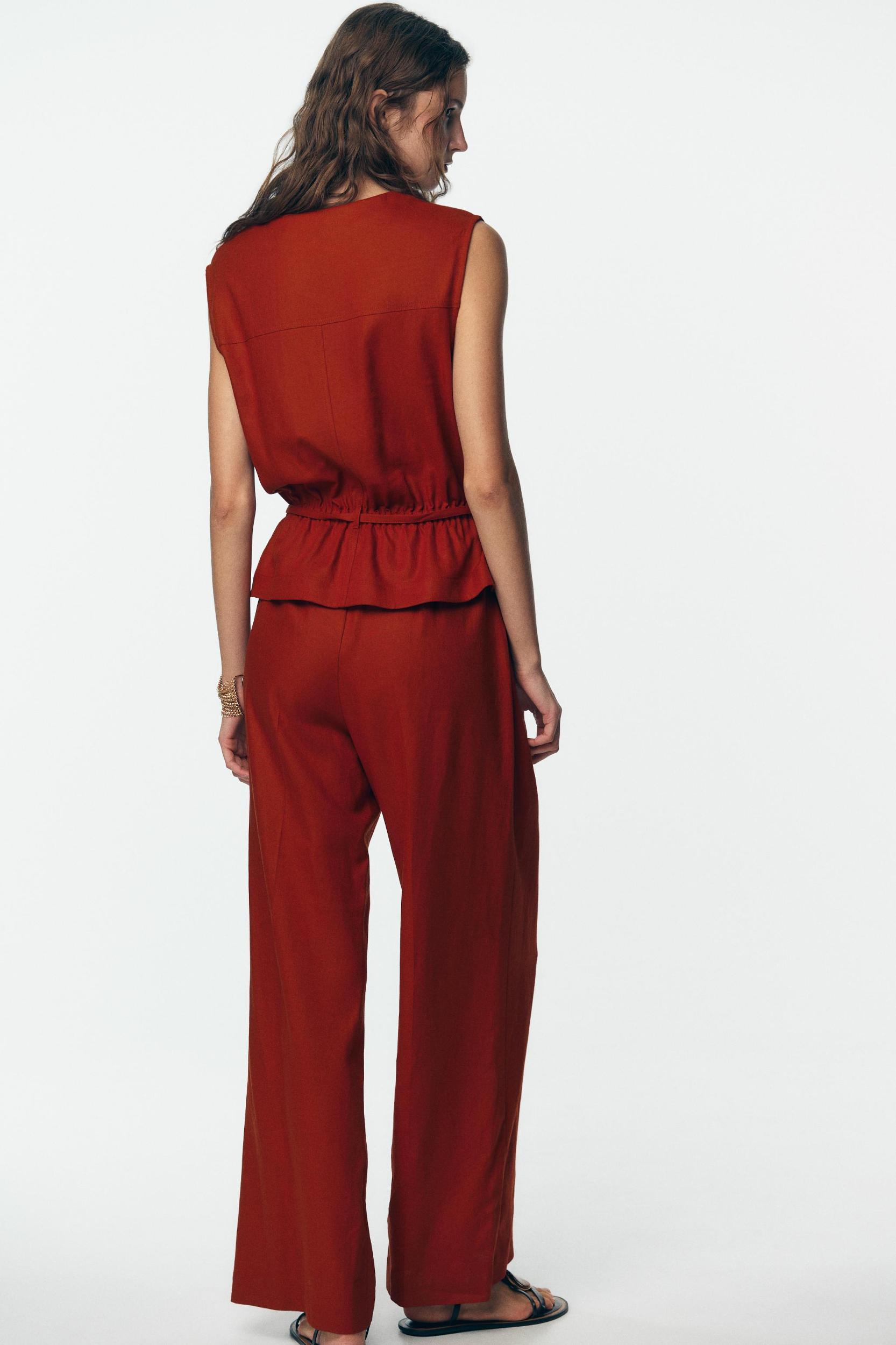 LINEN VEST JUMPSUIT Product Image