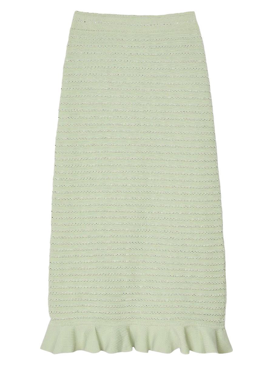 Womens Rhinestone Knit Maxi Skirt Product Image