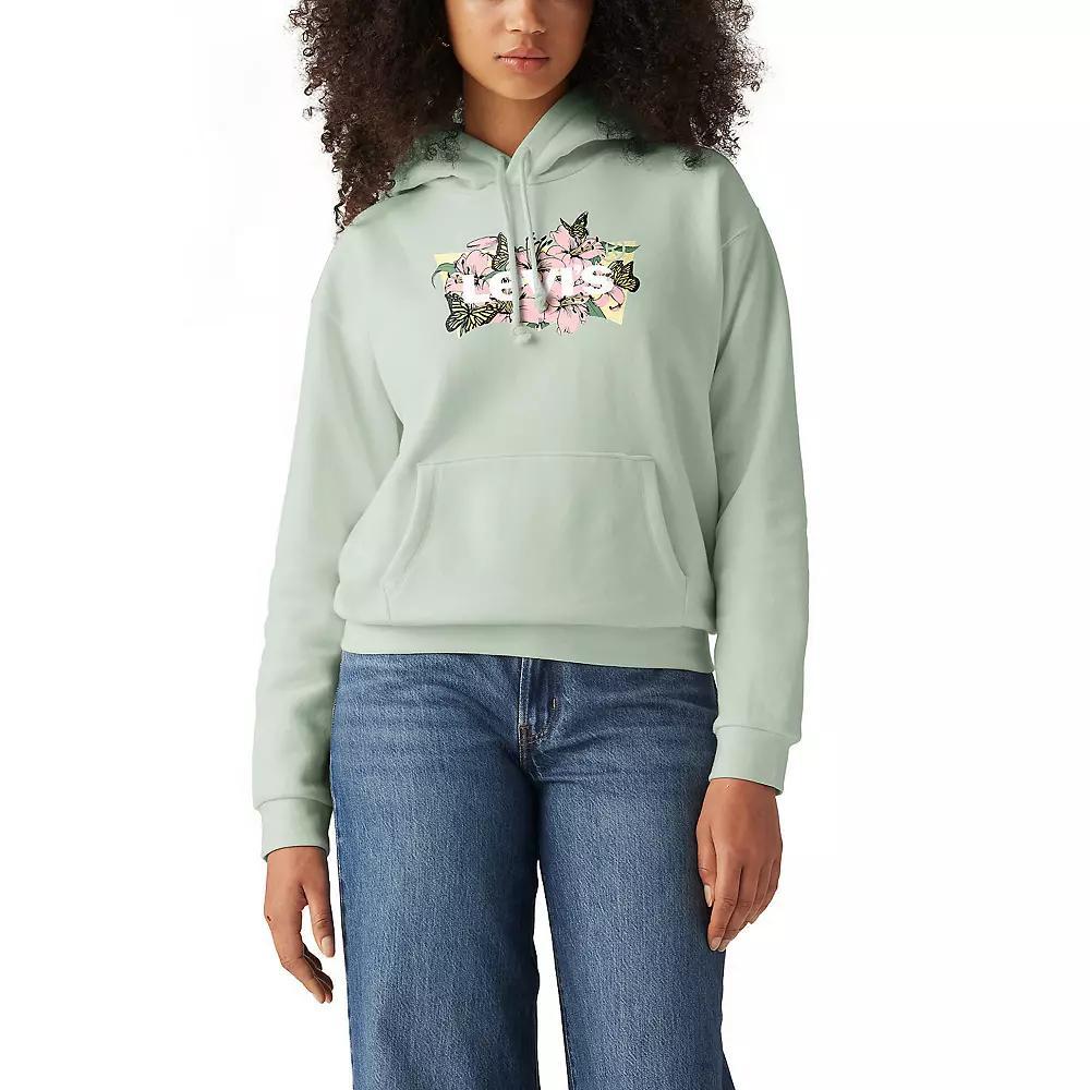 Women's Levi's® Standard Hoodie, Size: Large, Lillies Butterflies Product Image