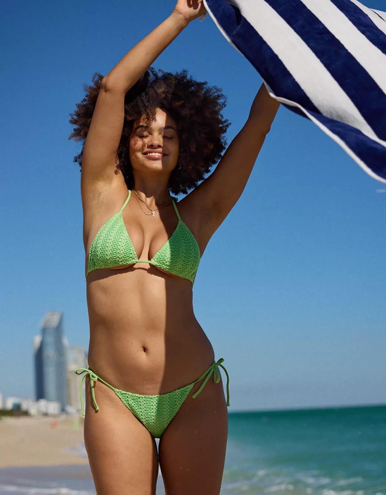 Aerie The Sunbun Cloudweave Crochet Bikini Bottom Product Image