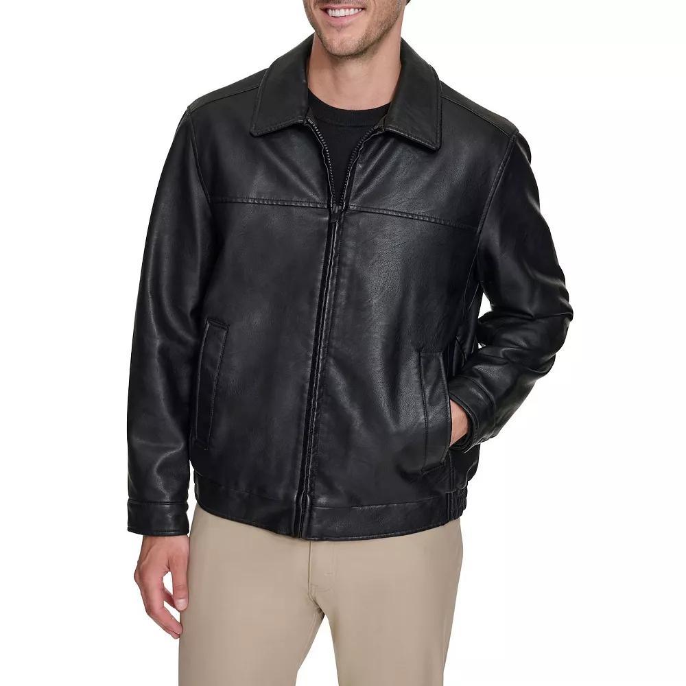 Big & Tall Dockers Faux Leather James Dean Bomber Jacket, Mens Product Image