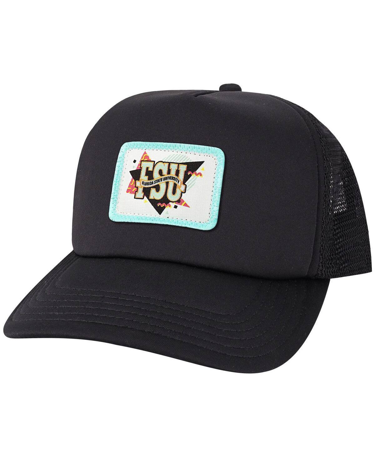 Men's League Collegiate Wear Black Florida State Seminoles Beach Club Laguna Trucker Snapback Adjustable Hat Product Image