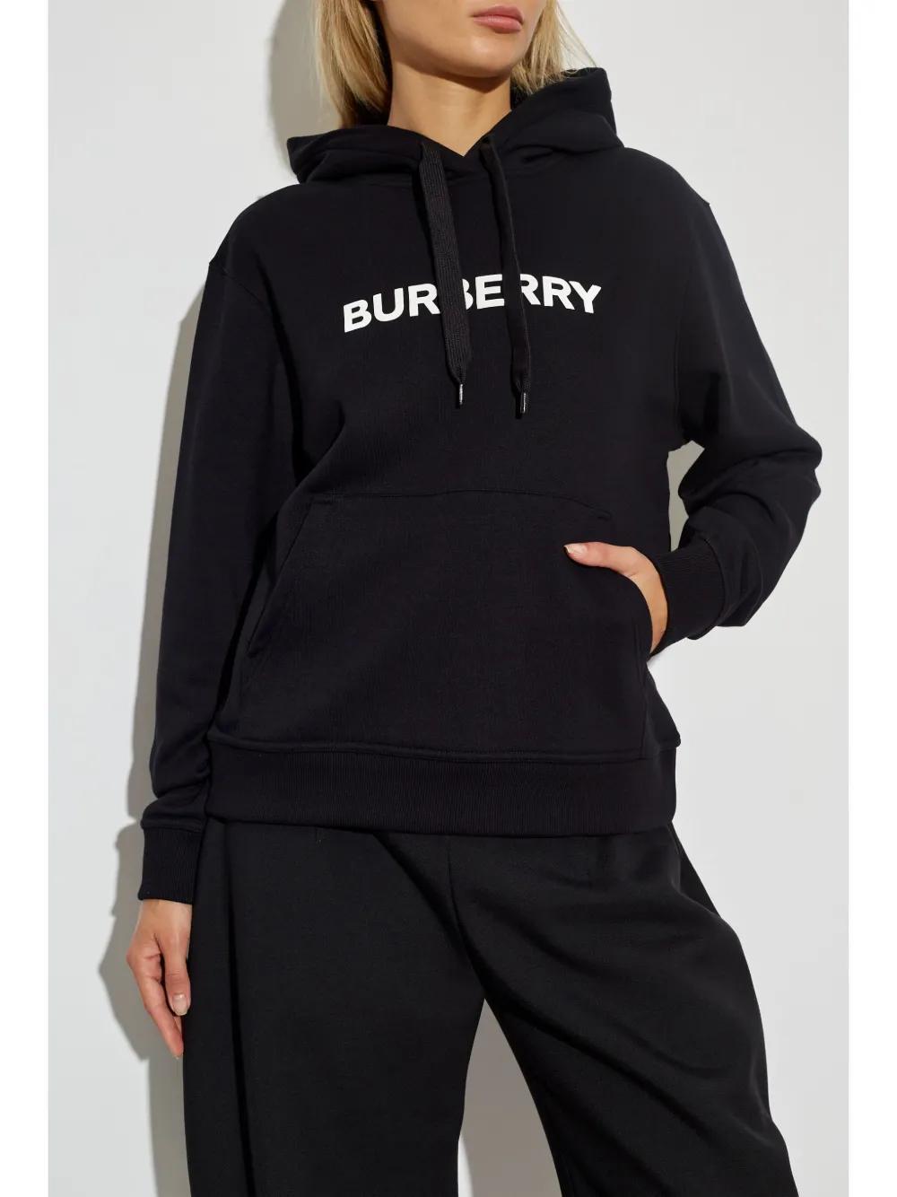 logo cotton hoodie Product Image