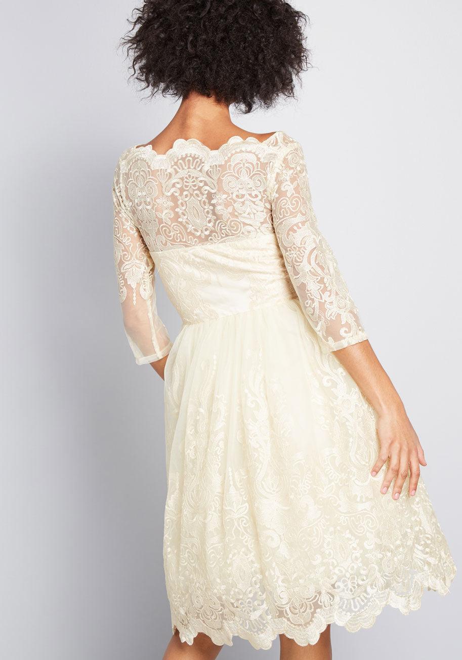 Gilded Grace Lace Dress Product Image
