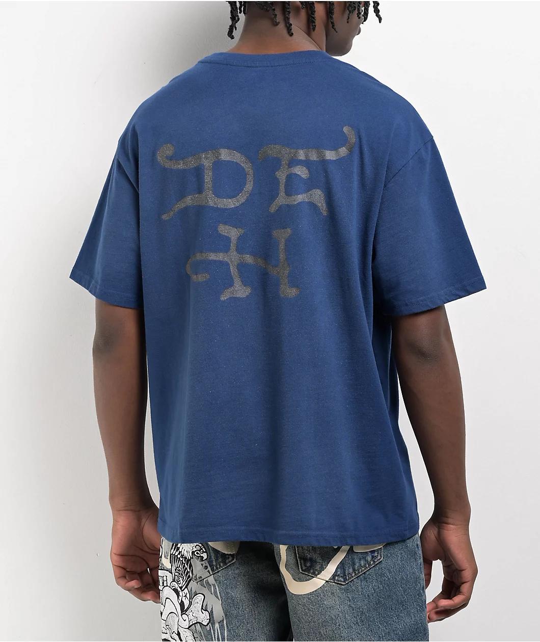 Ed Hardy Wolf Sunfade Navy T-Shirt Product Image