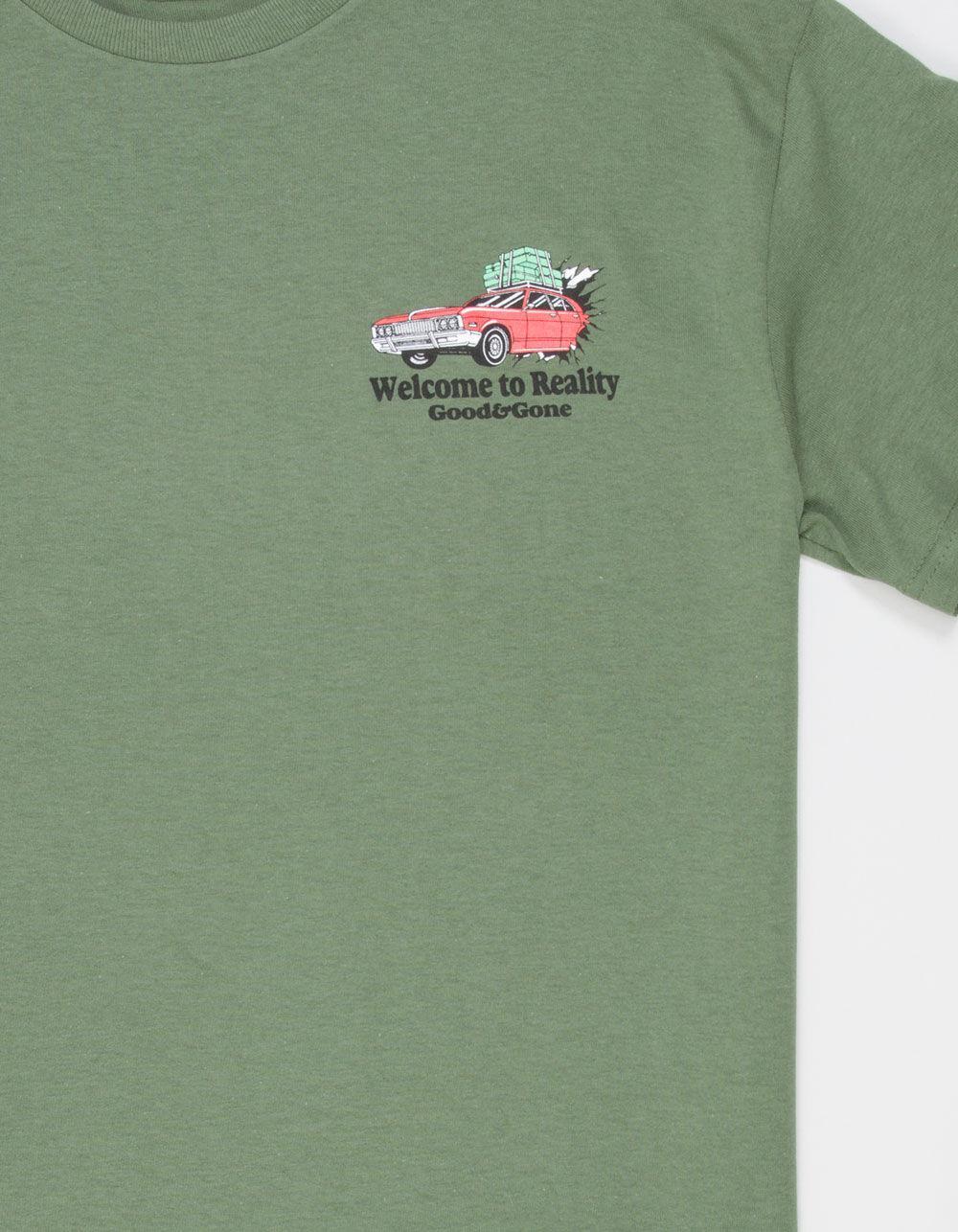 GOOD & GONE Reality Mens Tee - GREEN Product Image