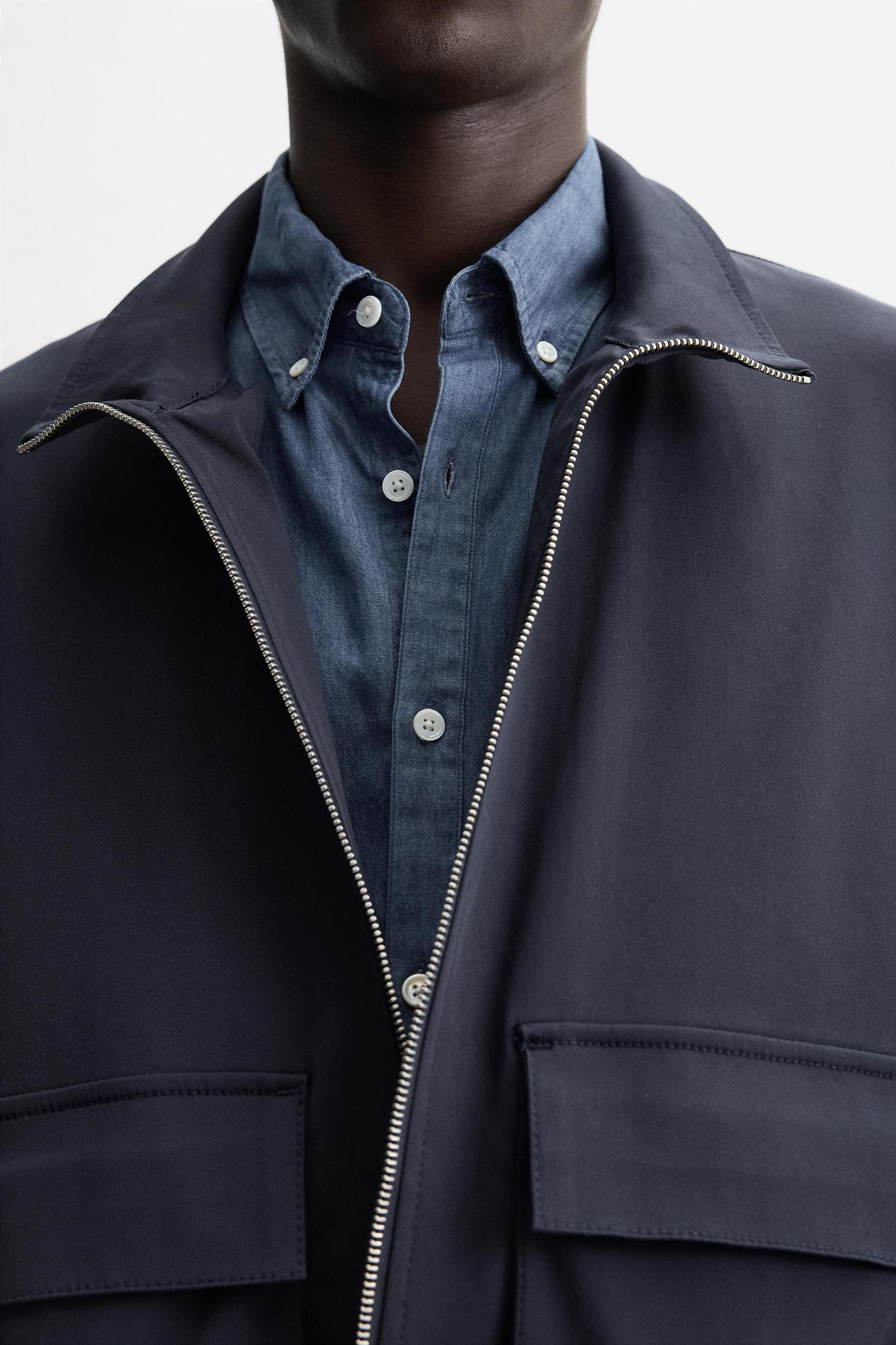 REGULAR FIT COTTON BLEND JACKET Product Image