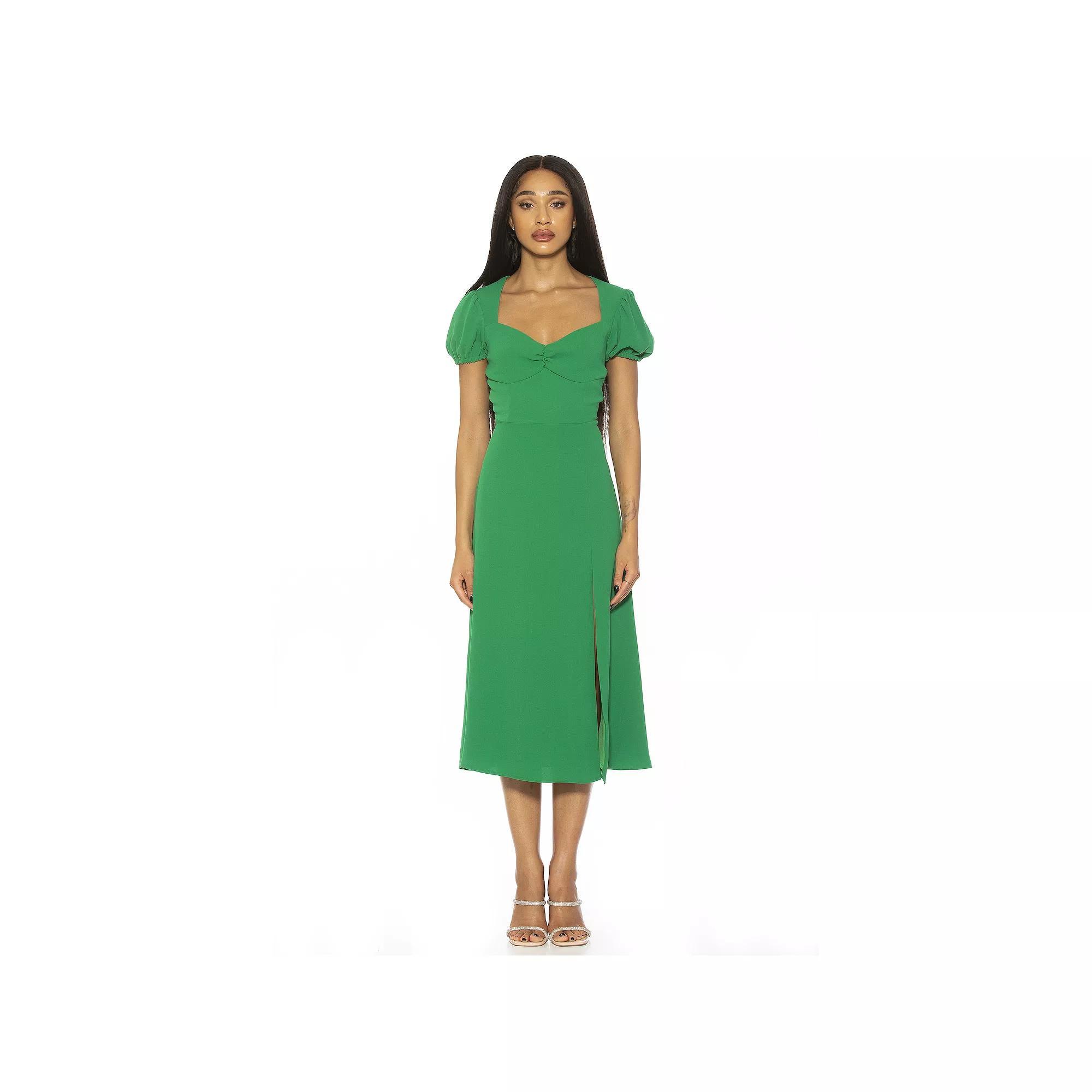 Women's ALEXIA ADMOR Gracie Fit & Flare Dress, Size: 4, Yellow Garden Product Image