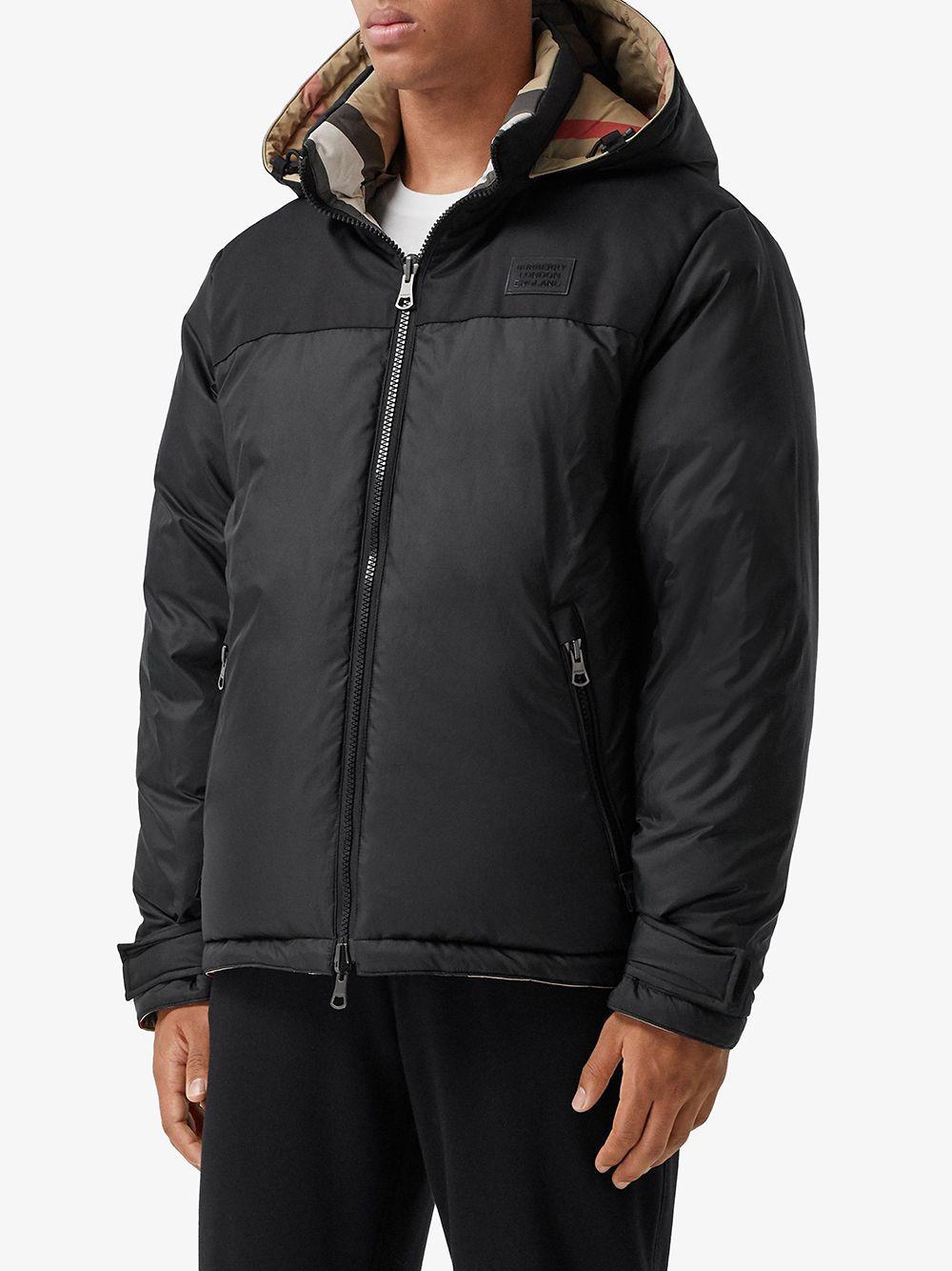 reversible check puffer jacket Product Image