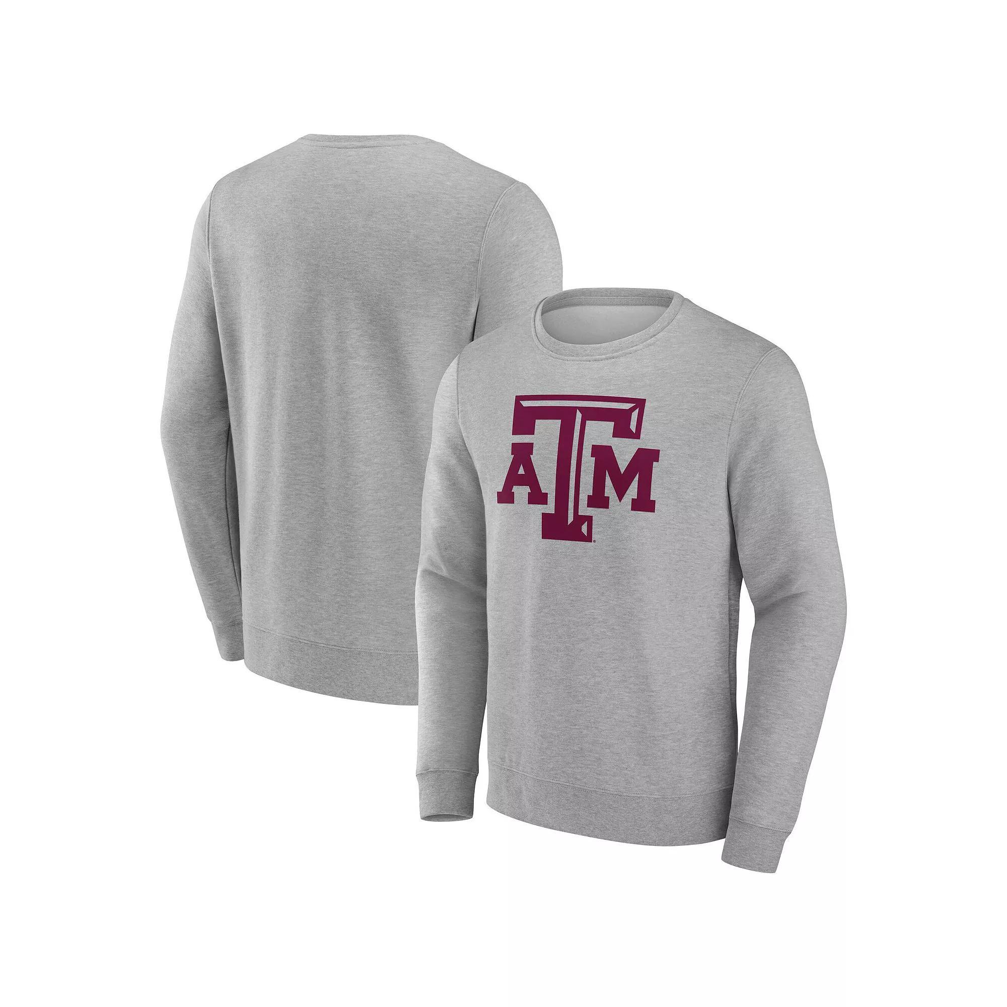 Men's Fanatics Gray Texas A&M Aggies Fleece Pullover Sweatshirt, Size: Small, Grey Product Image
