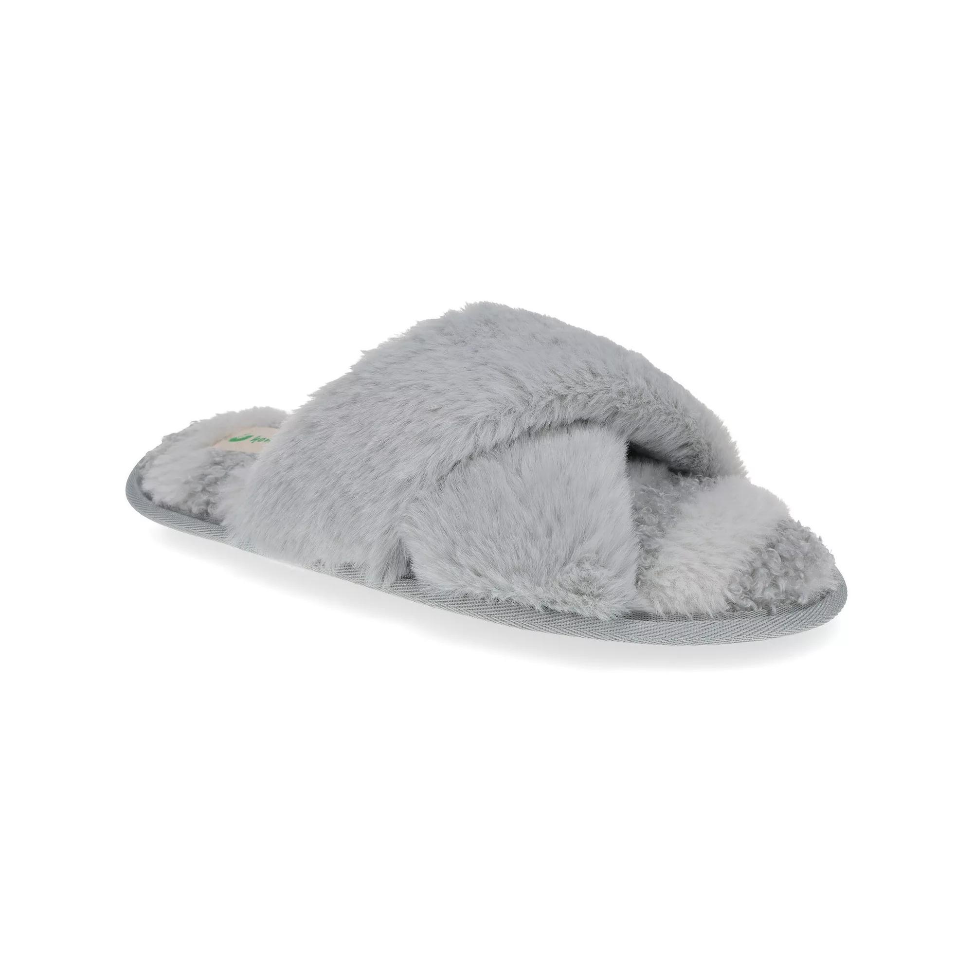 Honeydew Women's Mixed Media Crossband Slippers, Size: 7-8, Ivory Product Image