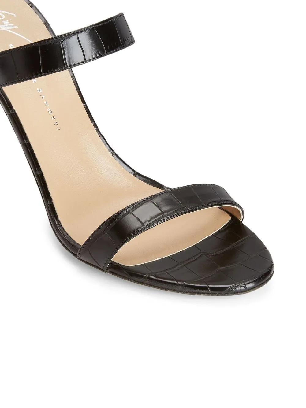 Calista 85mm crocodile-effect sandals  Product Image