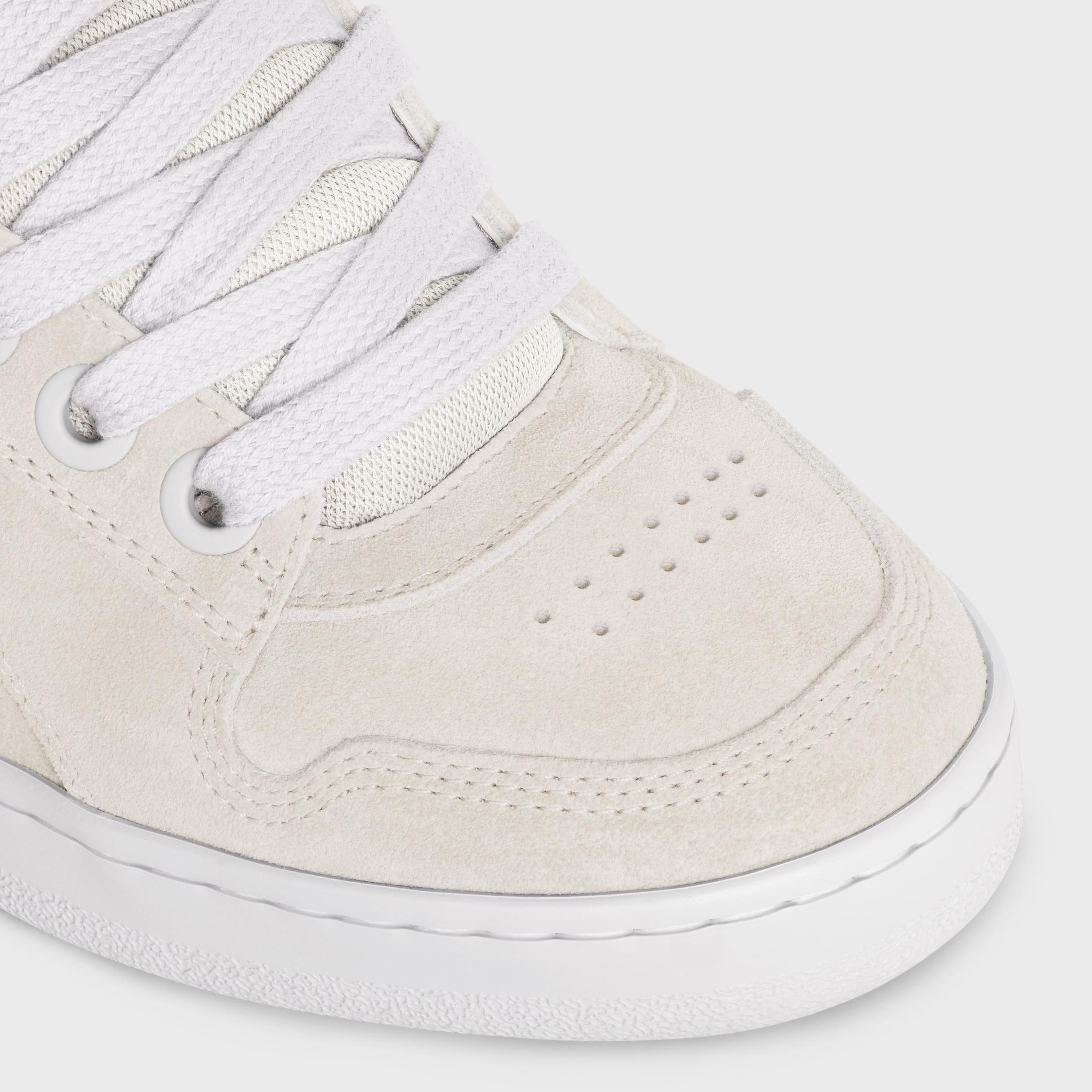 CELINE HUNTINGTON LOW LACE-UP SNEAKER in SUEDE CALFSKIN AND MESH Product Image