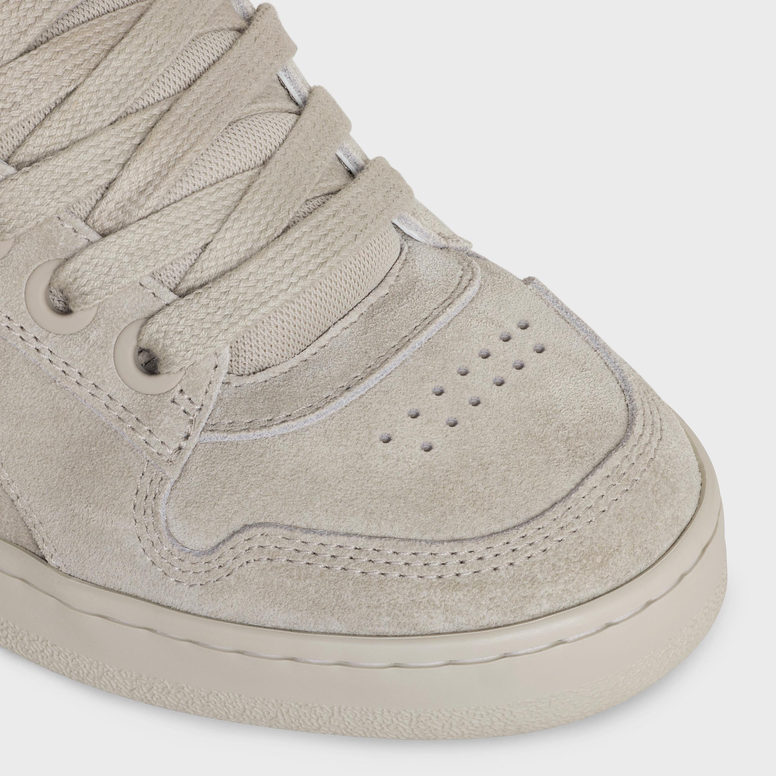 CELINE HUNTINGTON LOW LACE-UP SNEAKER in SUEDE CALFSKIN AND MESH Product Image