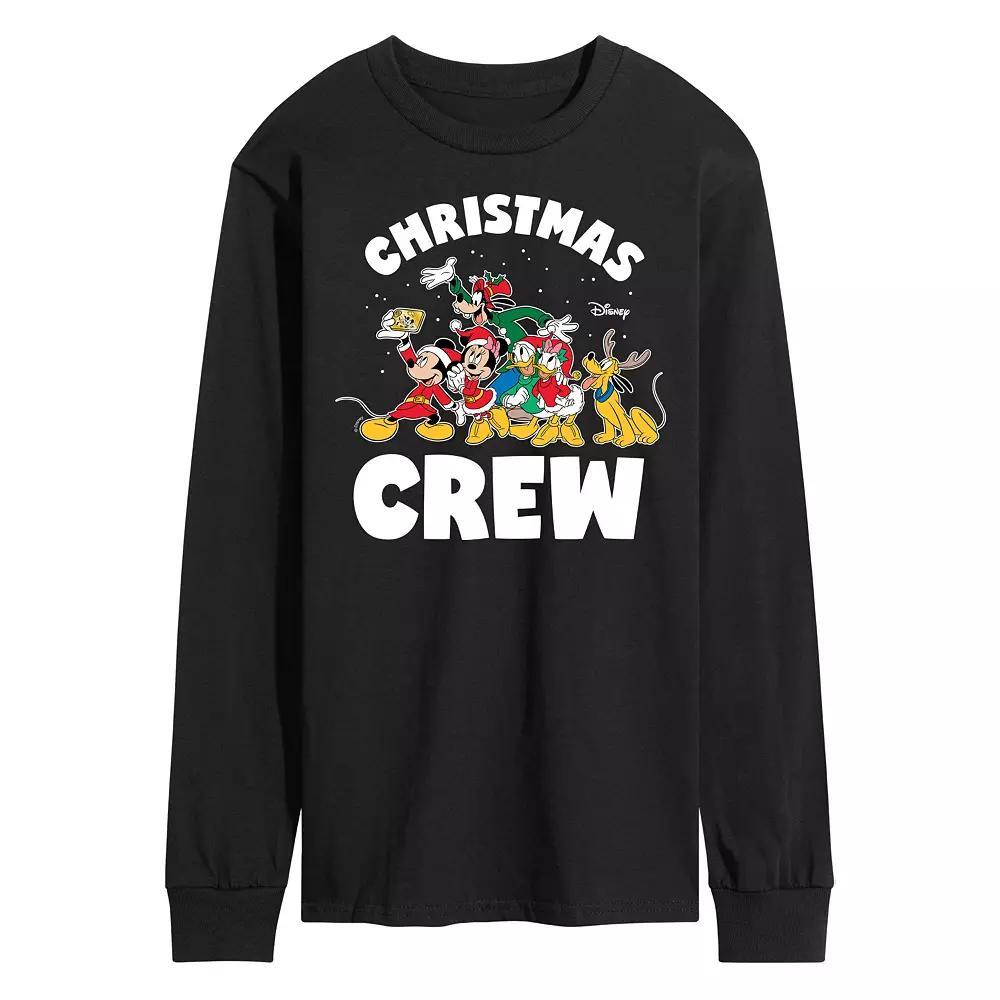 Disney's Men's Christmas Crew Long-sleeved Tee, Size: XXL, Black Product Image
