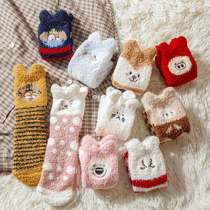 Cartoon Fleece Socks Product Image