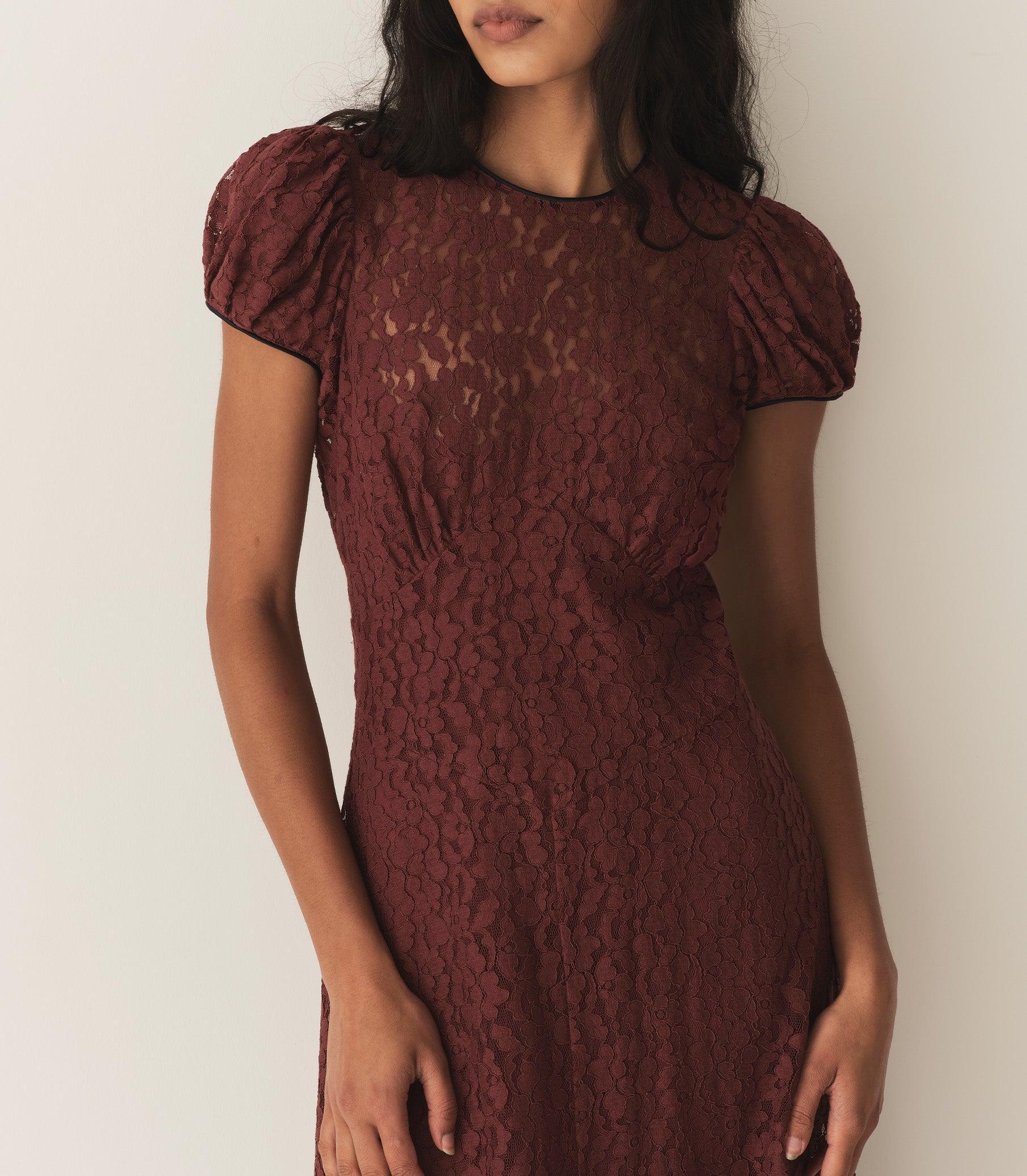 KATARINA DRESS -- BLACK CHERRY Product Image