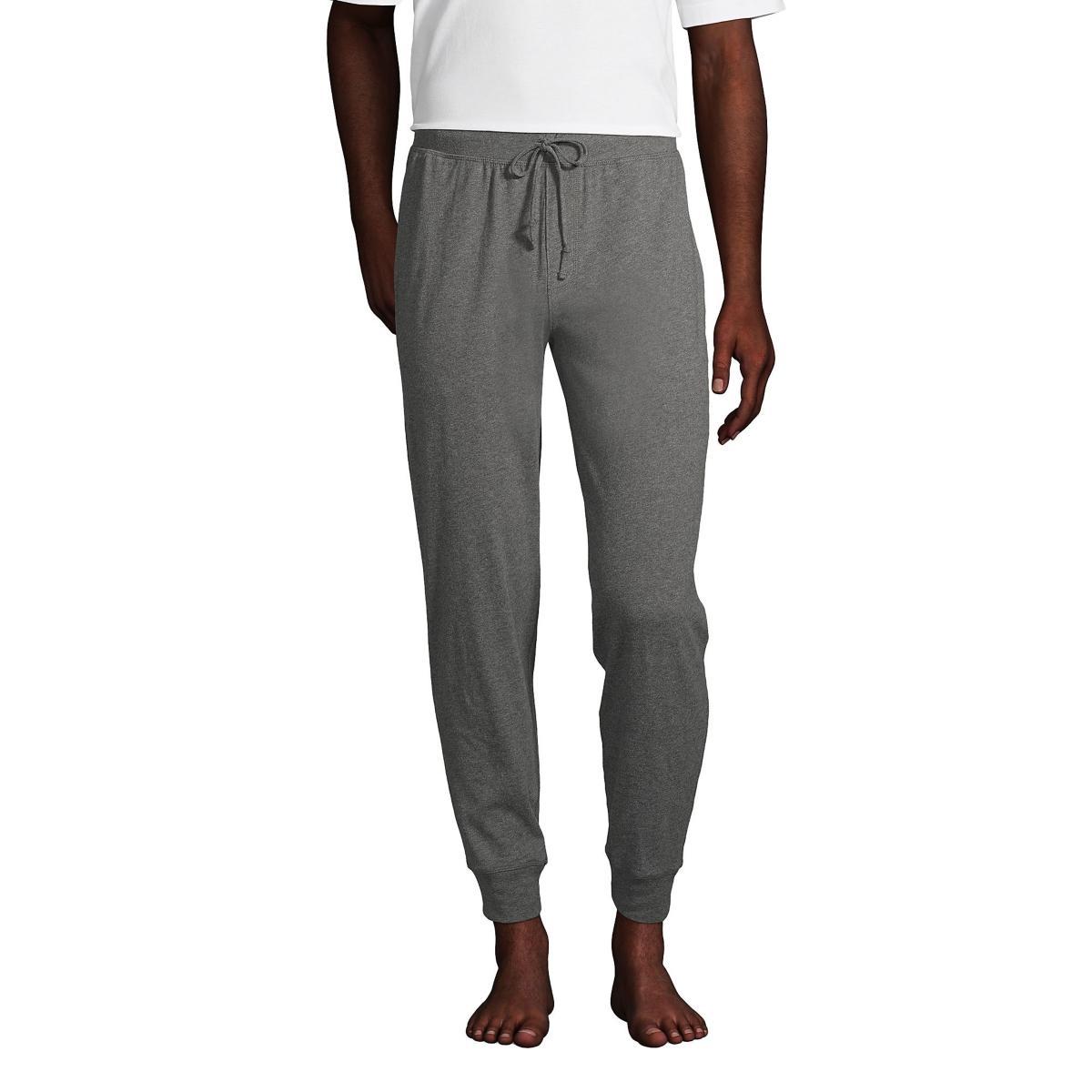 Men's Lands' End Knit Jersey Joggers, Size: Medium, Pale Grey Blue Product Image