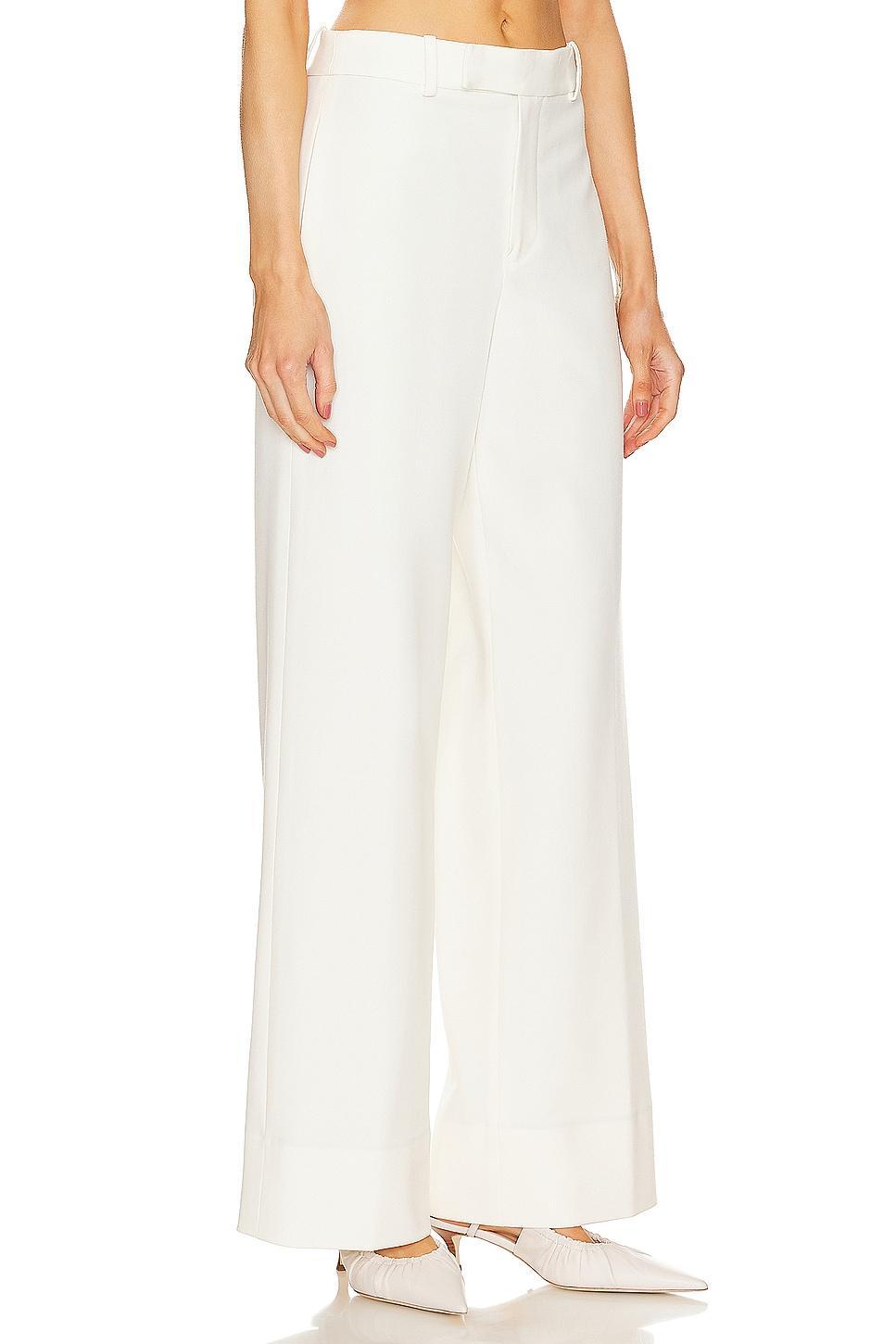 Womens Cotton-Blend High-Rise Wide-Leg Pants Product Image