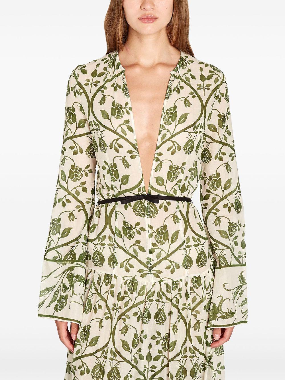 floral-print kaftan dress Product Image