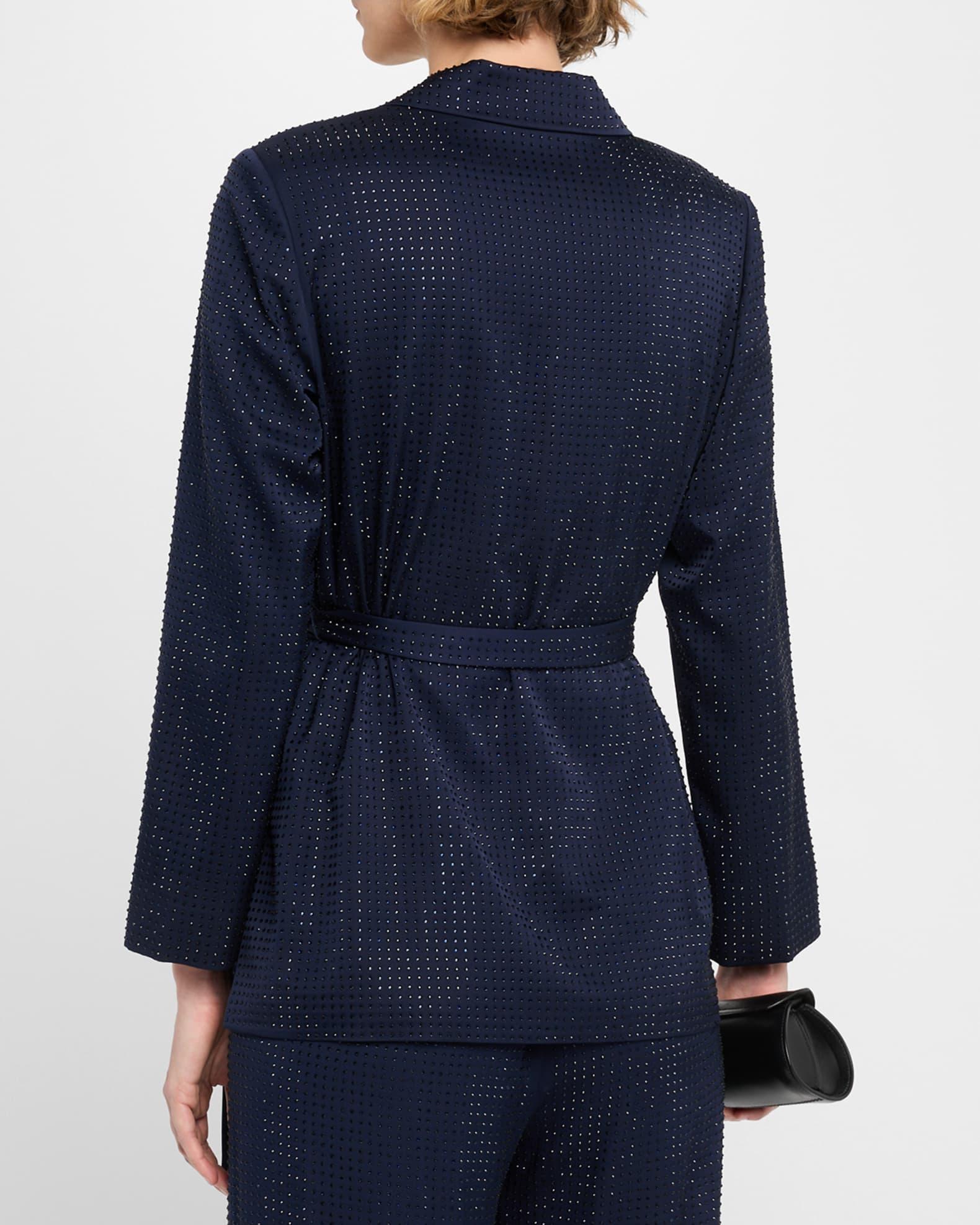 Rhinestone Wrap-Front Jacket Product Image