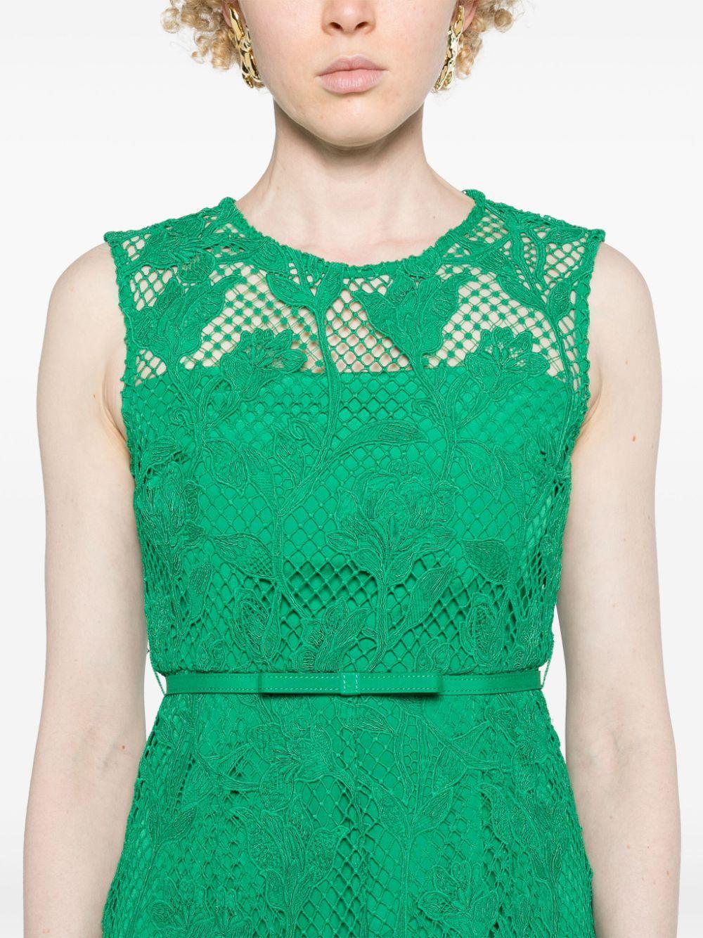 guipure-lace belted dress Product Image