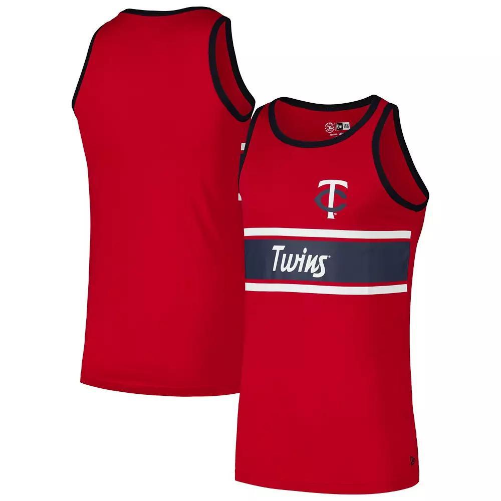 Men's New Era Red Minnesota Twins Jersey Ringer Tank Top, Size: 2XL Product Image