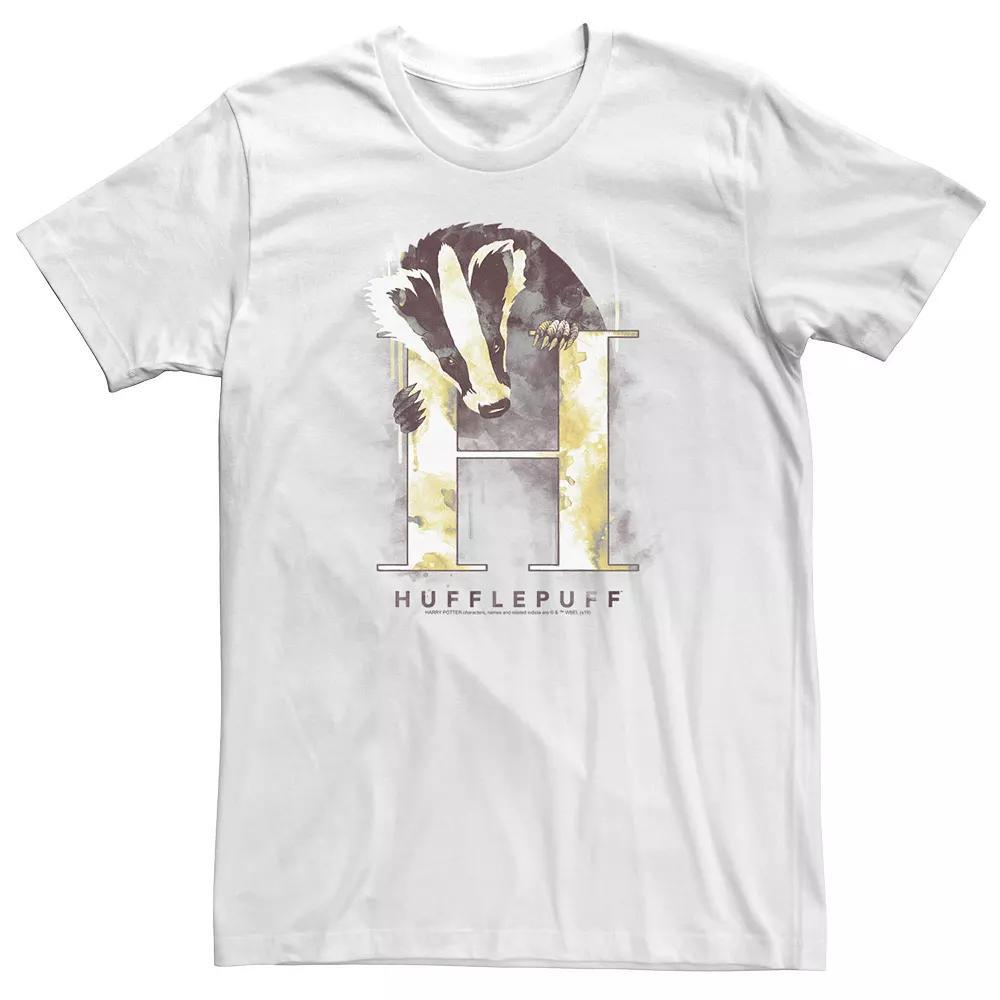Big & Tall Harry Potter Hufflepuff House Watercolor Tee, Men's, Size: 5XL, White Product Image