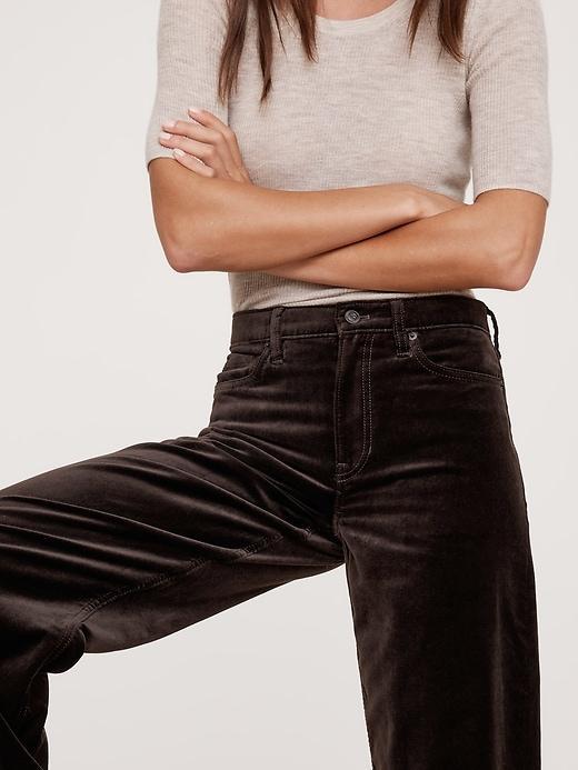 The Icon Classic Wide-Leg Velvet Pant Product Image