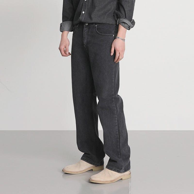 RT No. 7022 DARK GRAY STRAIGHT DENIM JEANS Product Image