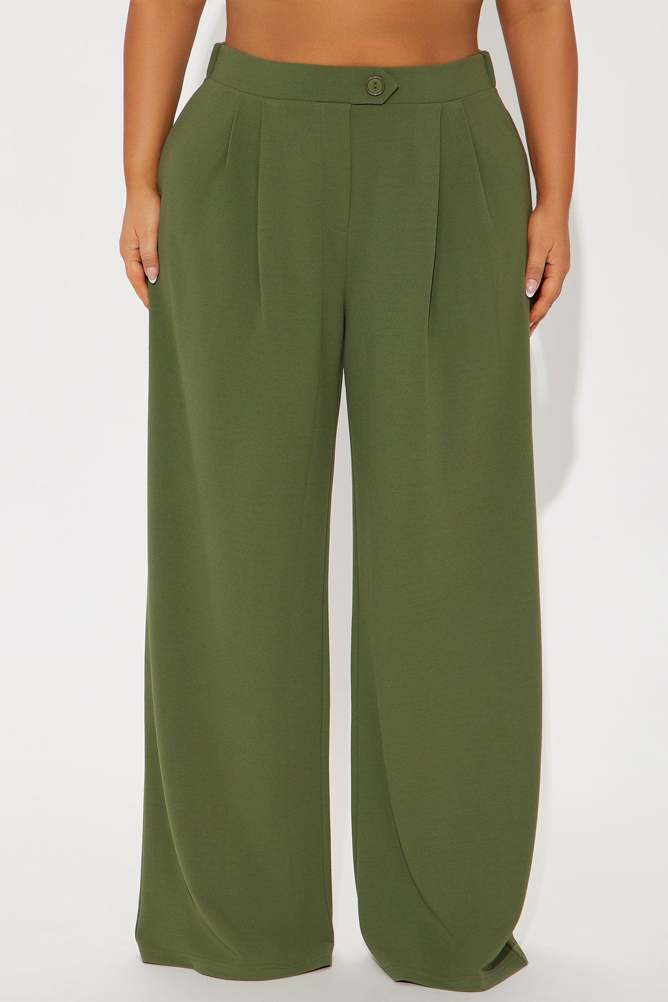 What Matters Most Wide Leg Trouser - Hunter Product Image