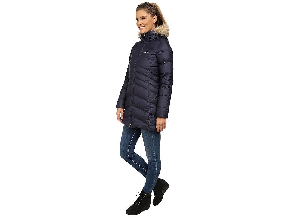 Women's Marmot Montreal Faux Fur Trimmed Removable Hood Down Parka, Size: XL, Black Product Image