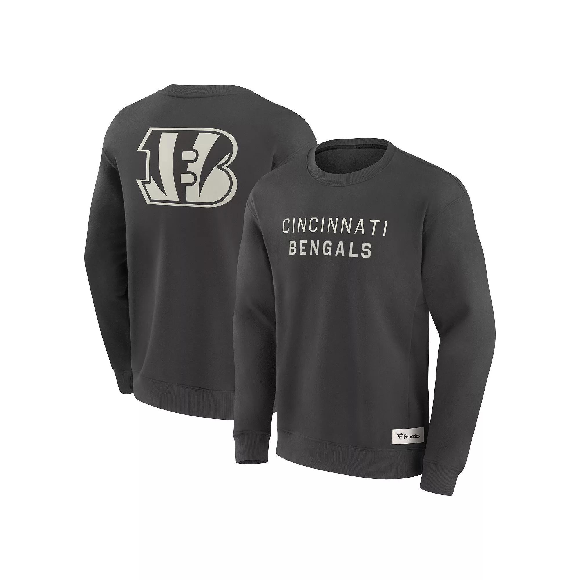 Men's Fanatics Charcoal Cincinnati Bengals Elements Future Ground Lettering Pullover Sweatshirt, Size: Medium Product Image