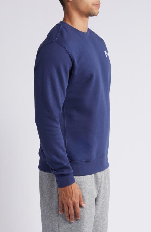 Men's Nike Club Fleece Crew, Size: XL, Black Navy White Product Image