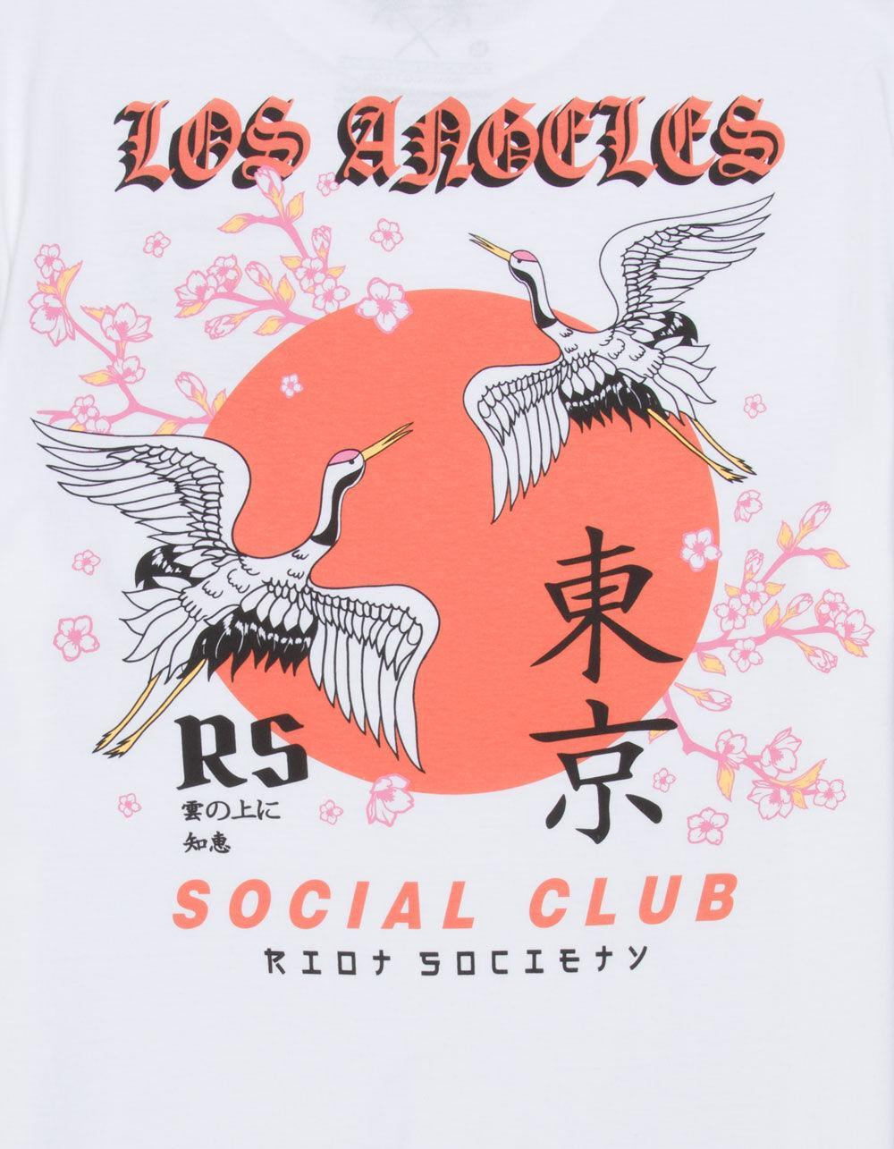 RIOT SOCIETY LA Social Club Mens Tee - WHITE Product Image