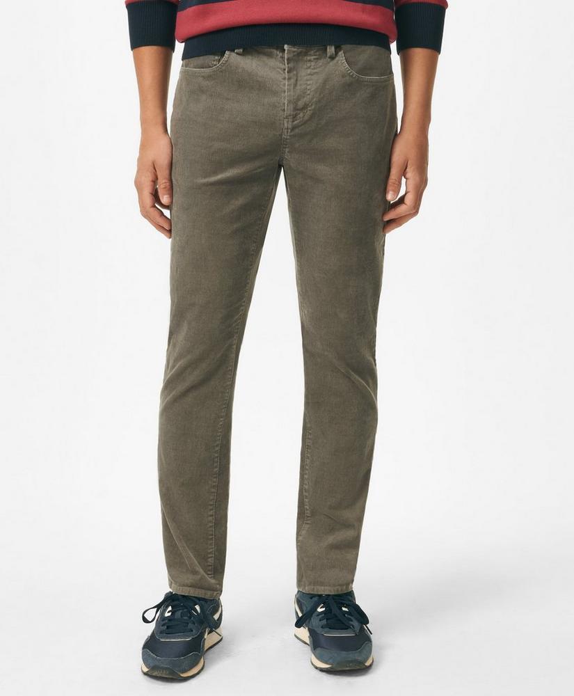 Slim Fit Five-Pocket Stretch Corduroy Pants Product Image