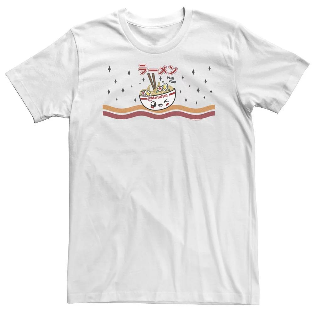 Big & Tall Maruchan Chibi Bowl Of Noodles Kanji Text Tee, Men's, Size: 4XL, White Product Image