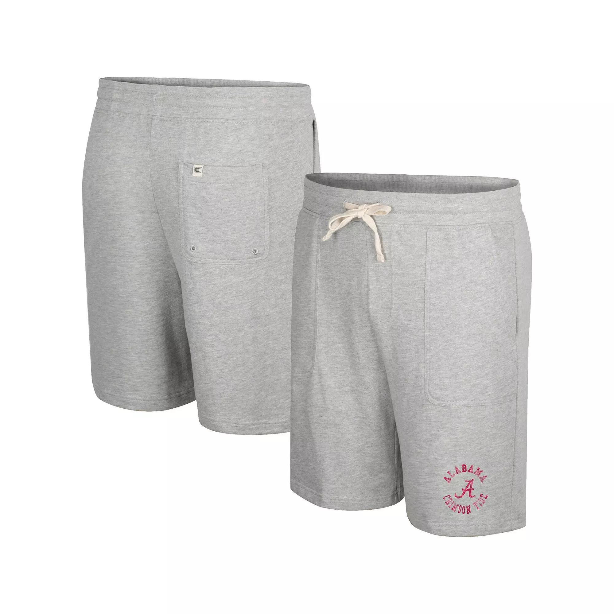 Men's Colosseum Heather Gray Alabama Crimson Tide Love To Hear This Terry Shorts, Size: Medium, Grey Product Image