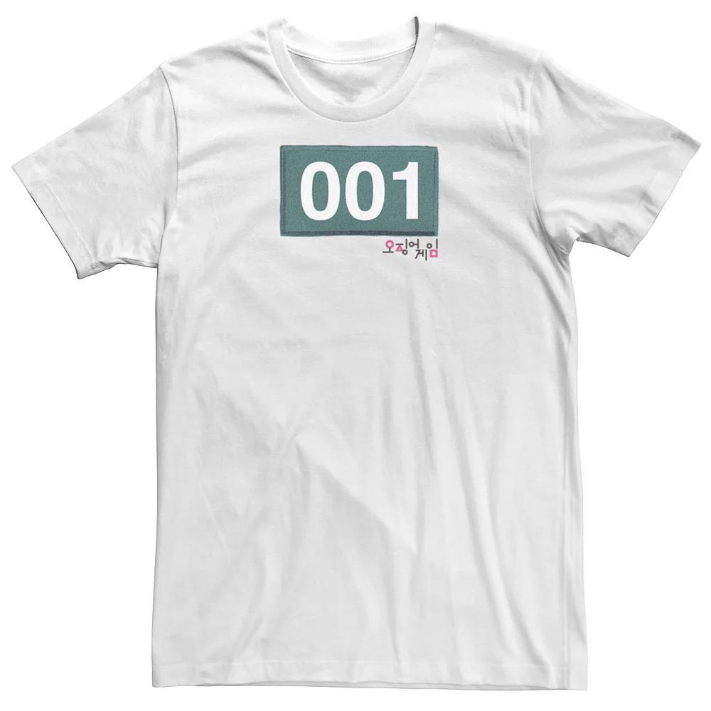 Men's Squid Game Player 001 Logo Tee, Boy's, Size: Small, White Product Image