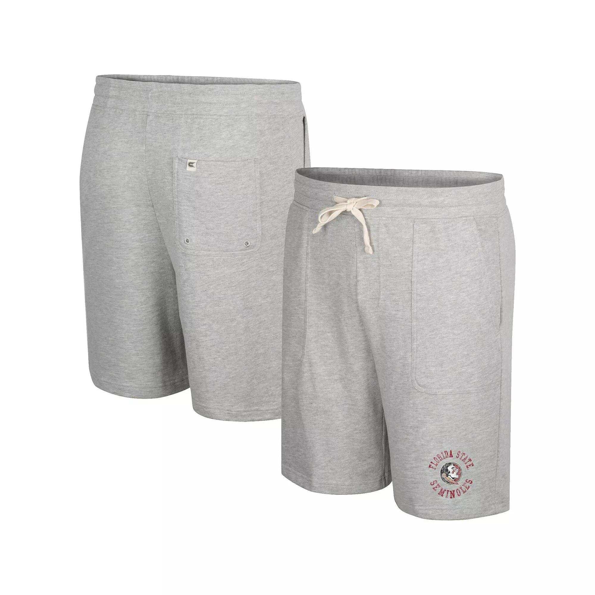 Mens Colosseum Heather Gray Florida State Seminoles Love To Hear This Terry Shorts Product Image