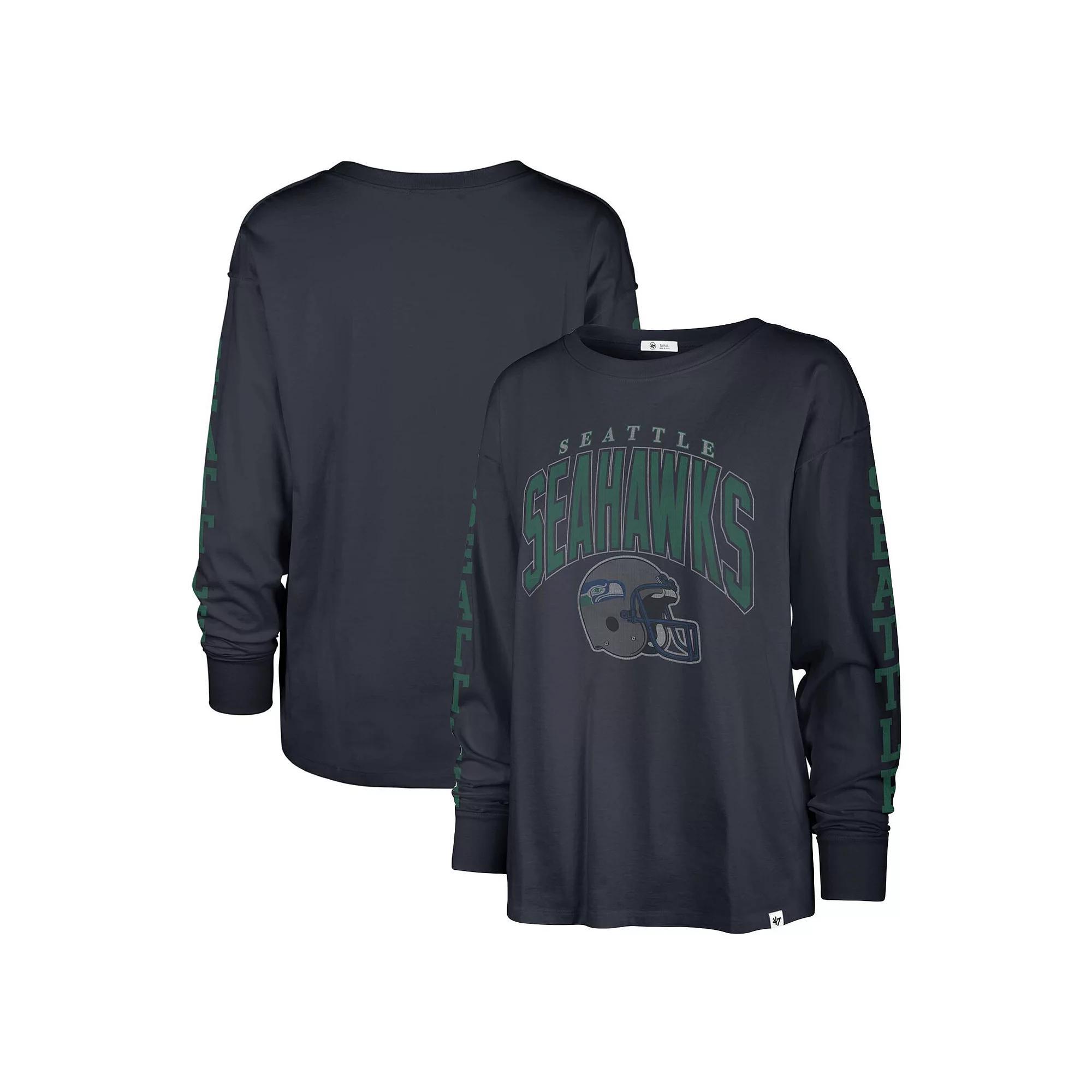 Womens 47 Seattle Seahawks Tom Cat Long Sleeve T-Shirt Blue Product Image