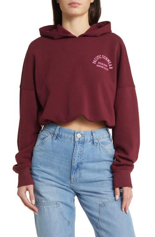 Women's Pacific Sunwear Arch Bubble Cropped Hoodie Product Image